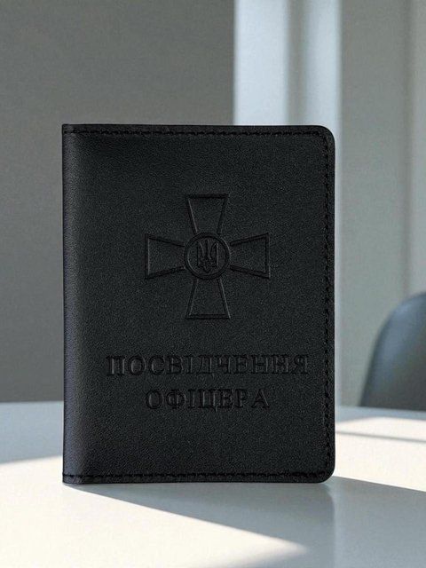 Обкладинка на посвідчення офіцера (чорний) SR037 фото