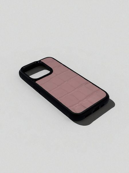 Чохол для iPhone з натуральної італійської шкіри рожевий SO-005 фото