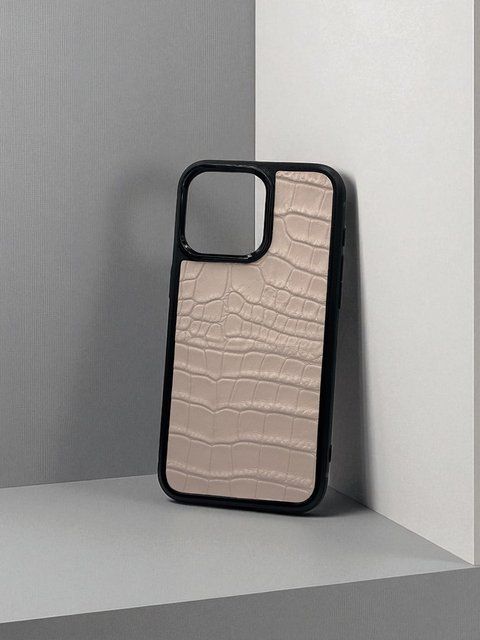 Чохол для iPhone з натуральної італійської шкіри світло рожевий SO-006 фото