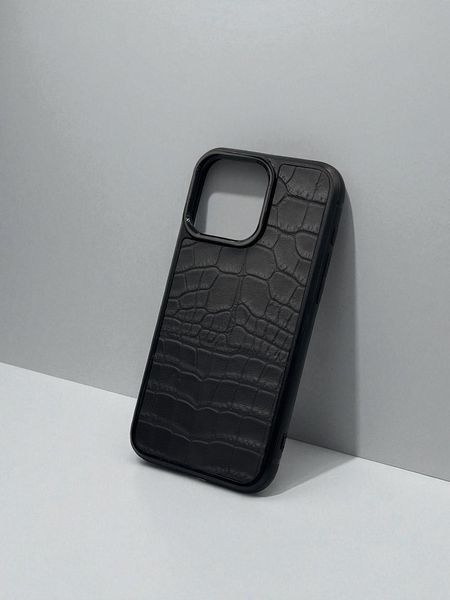 Чохол для iPhone з натуральної італійської шкіри сірий SO-010 фото